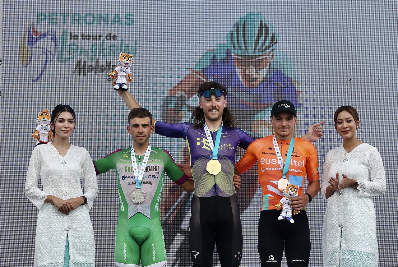 The Podium on stage 3 of the Tour de Langkawi