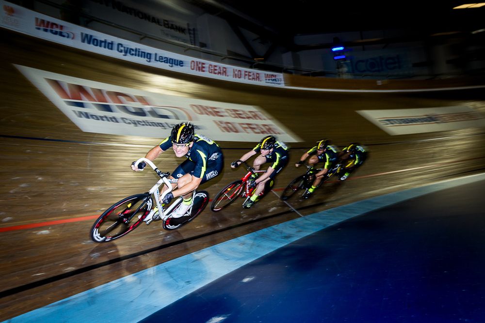 The Pennsylvania Lightning in the team pursuit tie-breaker