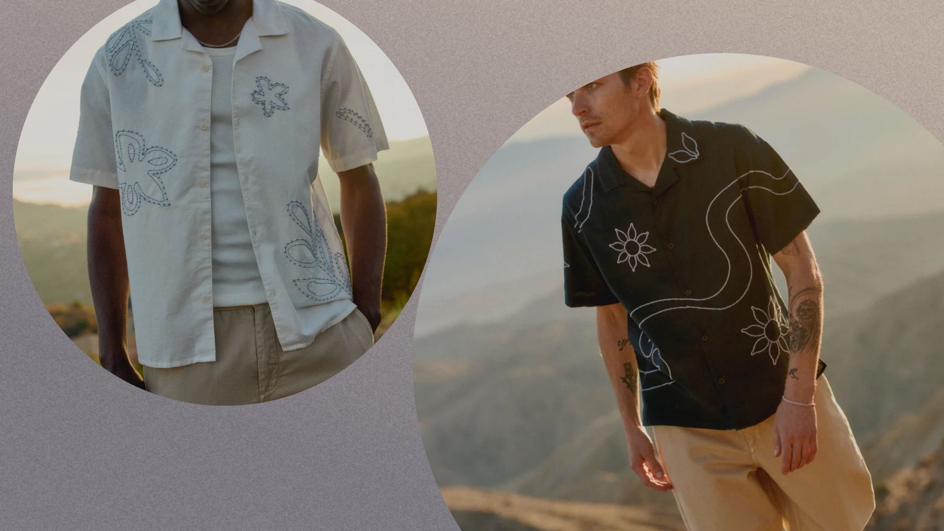 The Wax London Didcot shirt in both the navy and the ecru