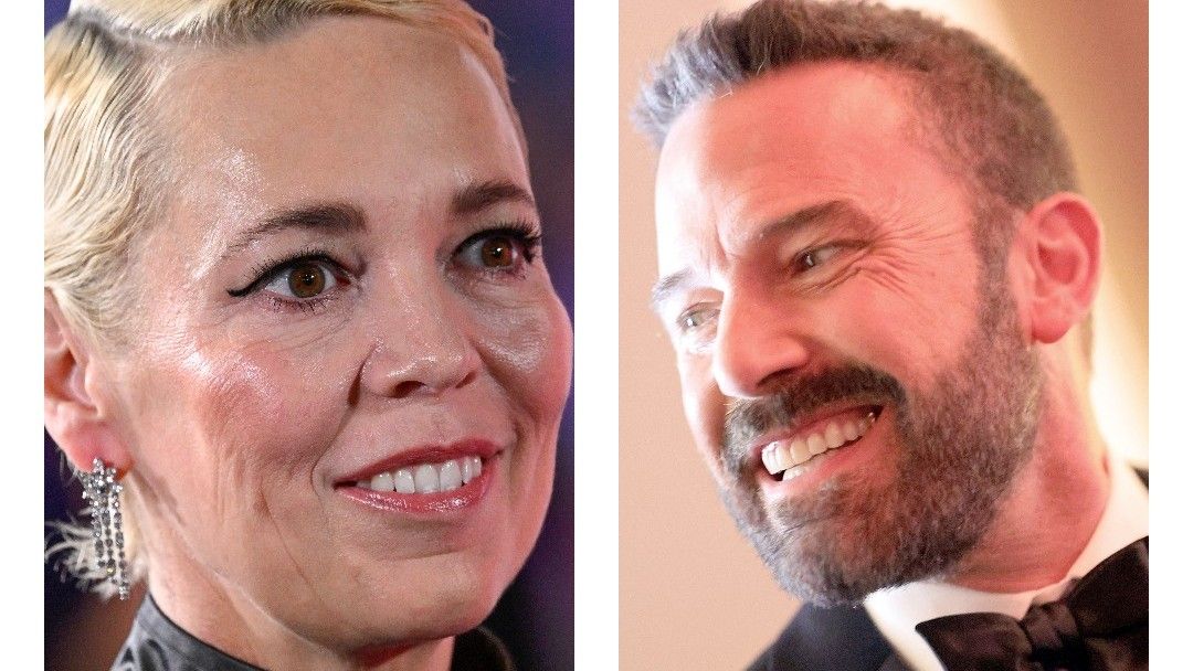 Olivia Colman and Ben Affleck