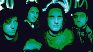 Porcupine Tree posing for a photograph in 1999