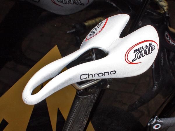 Footon-Servetto riders perch themselves atop radical looking Selle SMP saddles.