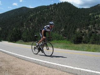 Garmin-Cervelo rider Pete Stetina trains in the Rockies.