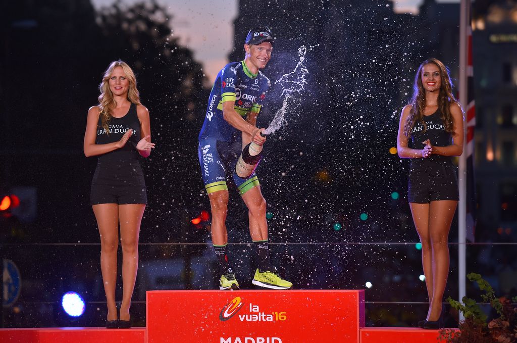Magnus Cort sprays the Cava