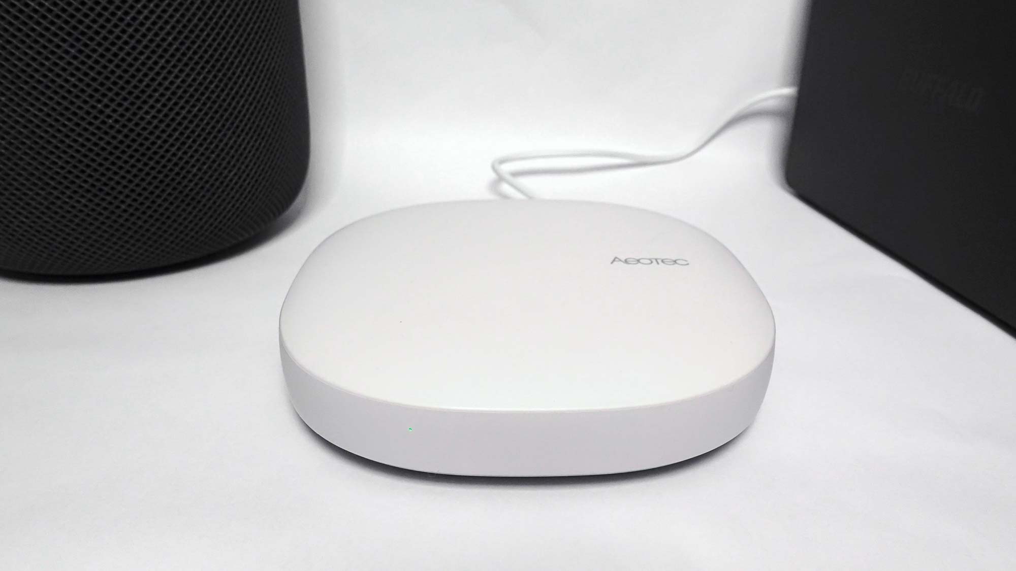Front view of Aeotec Smart Home Hub