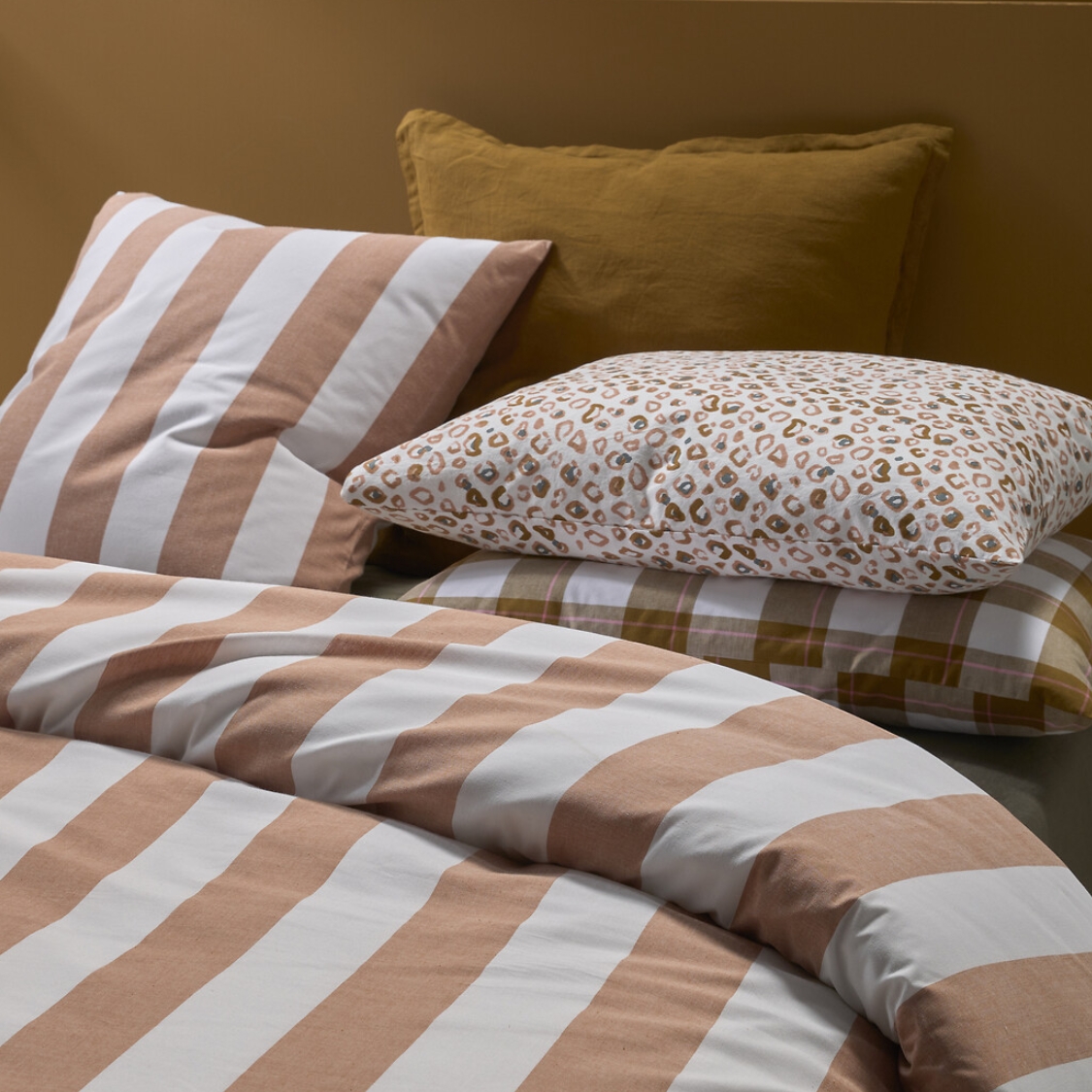 laredoute, Tamori Wide Stripe Cotton bedding