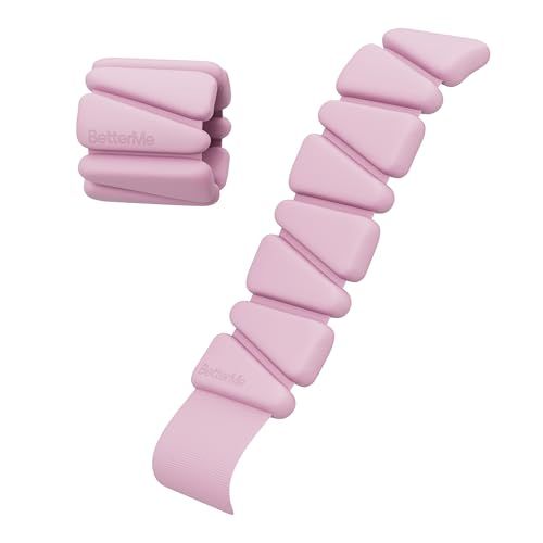 Betterme Adjustable Weight Bands &ndash; Ankle Weights & Wrist Weights for Women &ndash; Adjustable Straps for Arms & Legs &ndash; Home Workout & Pilates Weights (raspberry Pink)