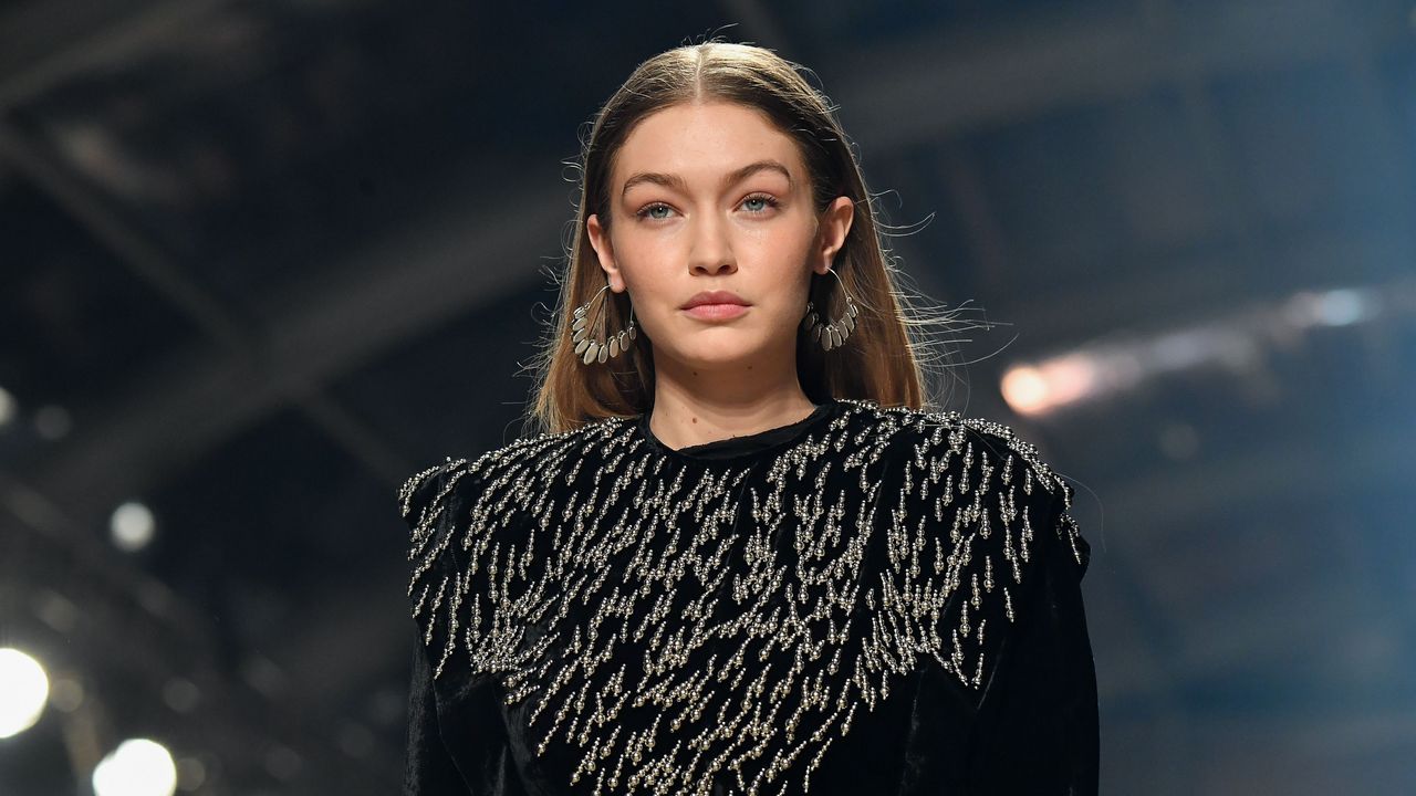 paris, france february 27 editorial use only gigi hadid walks the runway during the isabel marant show as part of the paris fashion week womenswear fallwinter 20202021 on february 27, 2020 in paris, france photo by stephane cardinale corbiscorbis via getty images