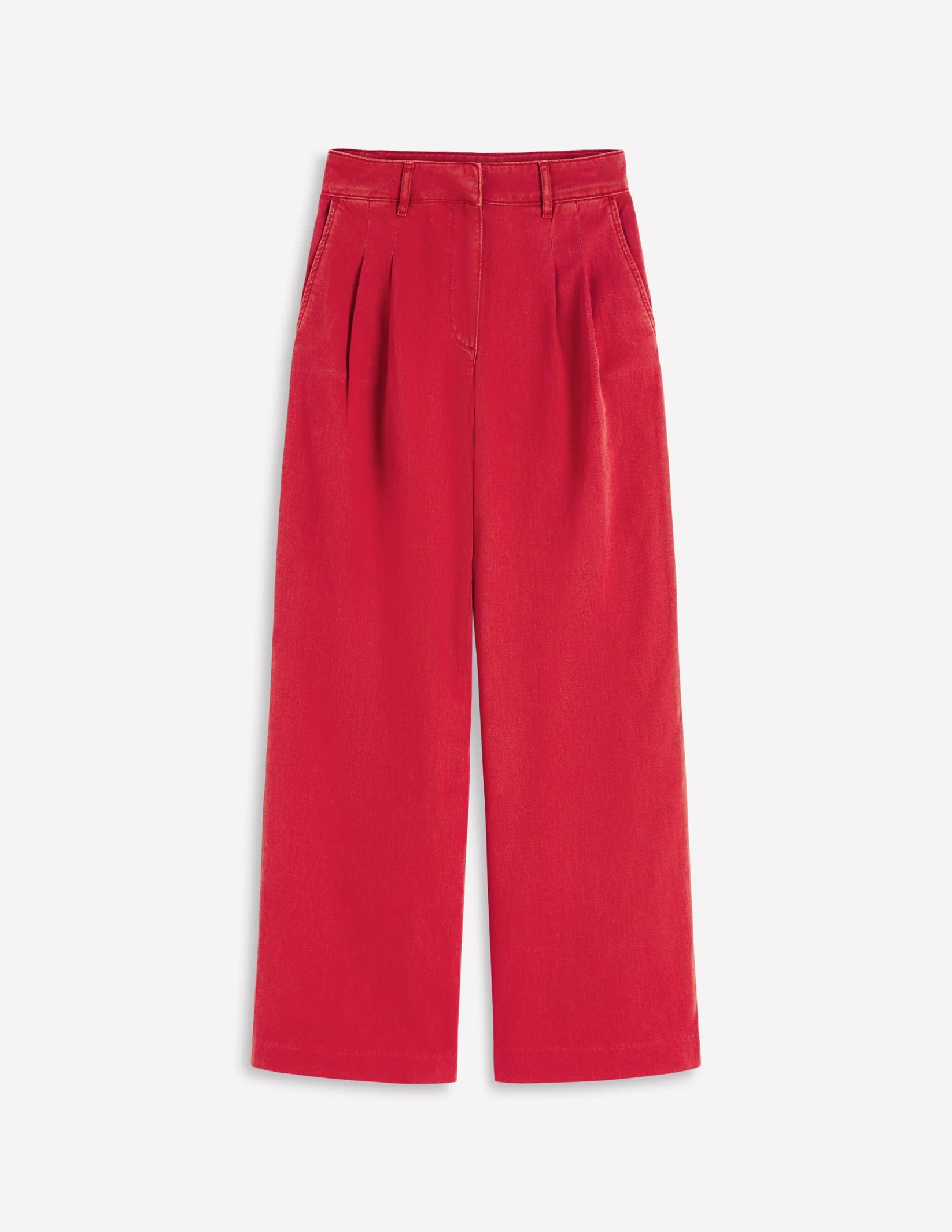Kensington Wide Leg Pants-Poppy Red