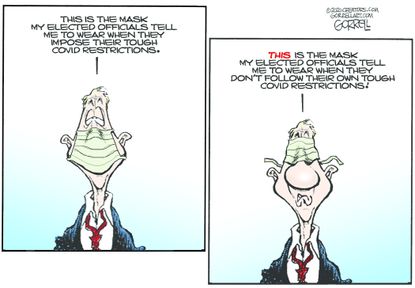 Editorial Cartoon U.S. mask restrictions&nbsp;