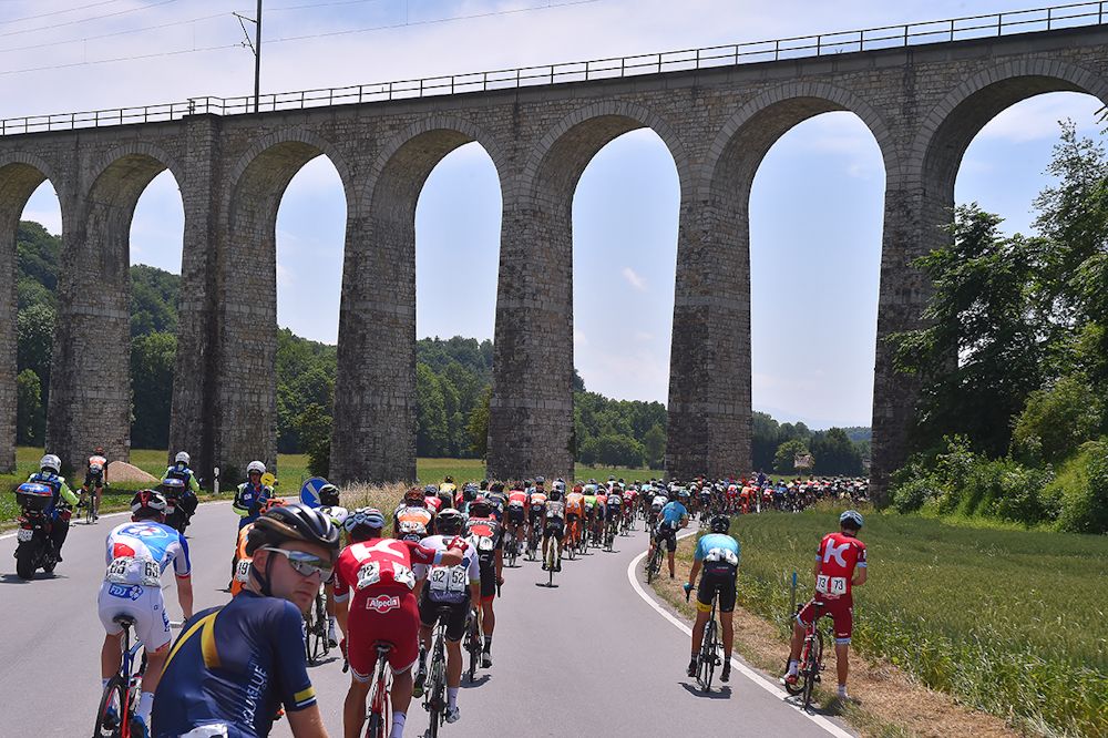 Scenery along the route of stage 4 at the Tour de Suisse