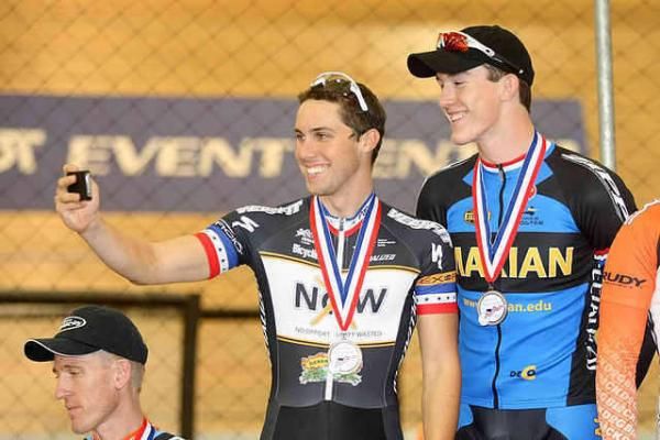 Kit Karzen and Adam Liebowitz on the podium