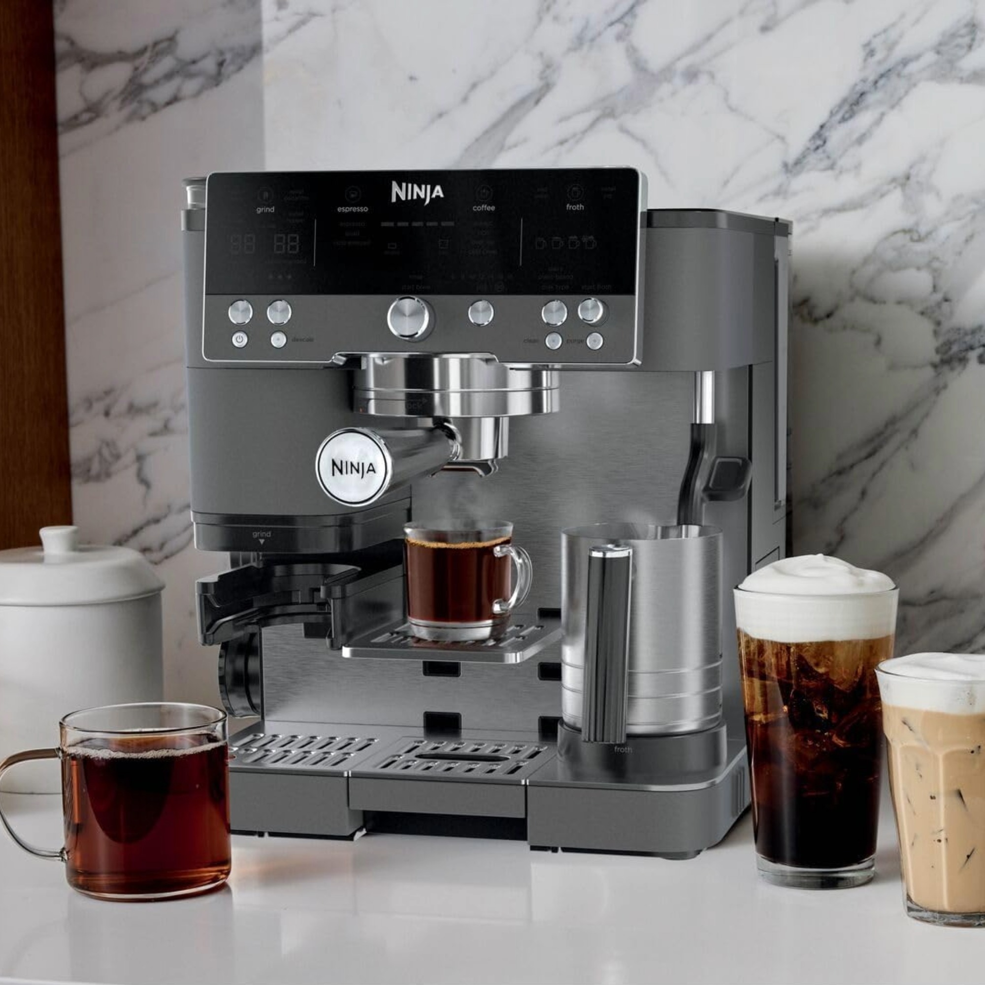 Ninja&#039;s Cafe Luxe machine in Gun Metal