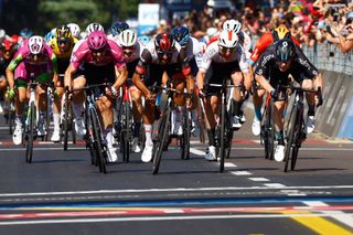 Team DSM's Italian rider Alberto Dainese wins stage 11 at Giro d'Italia