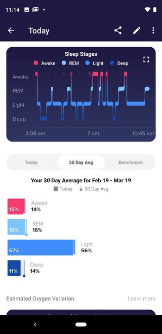 Fitbit Sleepstages 30dayaverage Android