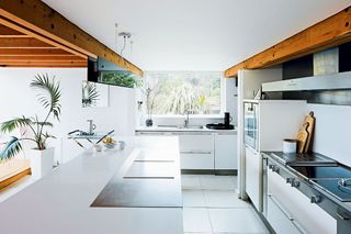 contemporary private residence-kitchen live area storage