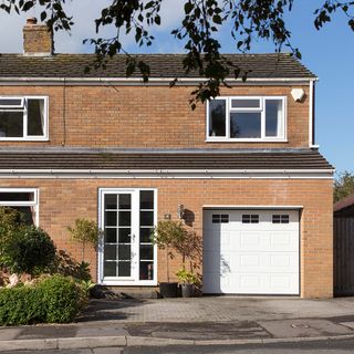 house with brick wall