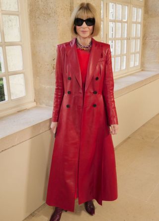 Anna Wintour dressed in red