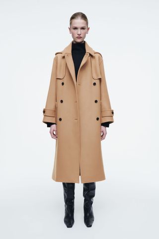 Hooded Wool Duffle Coat 