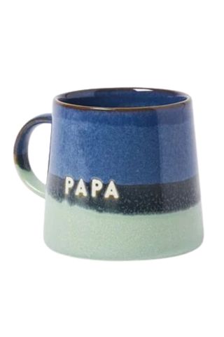 Oliver Bonas Papa Blue Ceramic Mug - father's day gifts