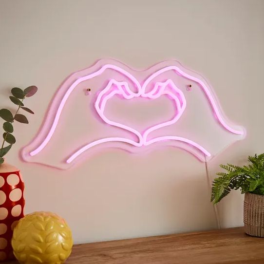 Dunelm neon hands light