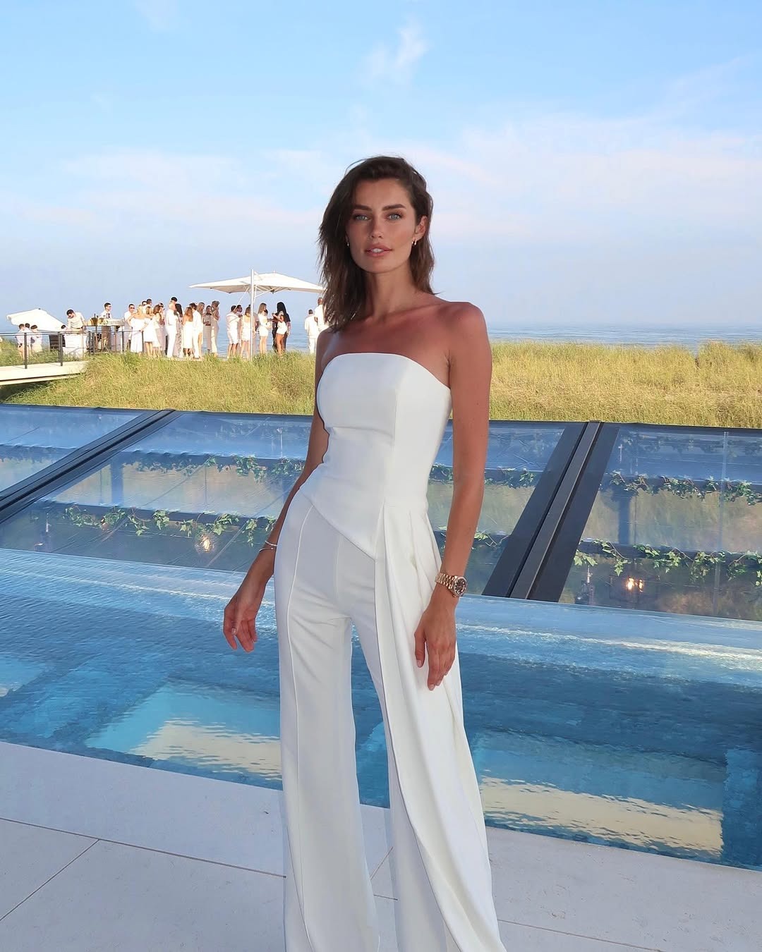 Rebecca Donaldson wearing an all-white outfit.