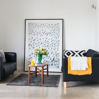 exterior of scandi house snug coffee table and sofa