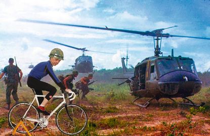 Dr Hutch pedals a turbo in a war zone