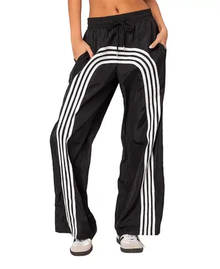 Wilda nylon striped sweatpants