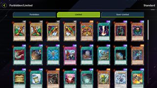 Yu-Gi-Oh Master Duel limited cards