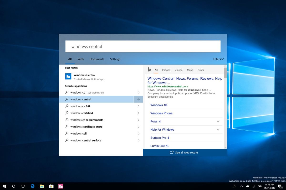 Microsoft is working on a new search UI for Windows 10 | Windows Central