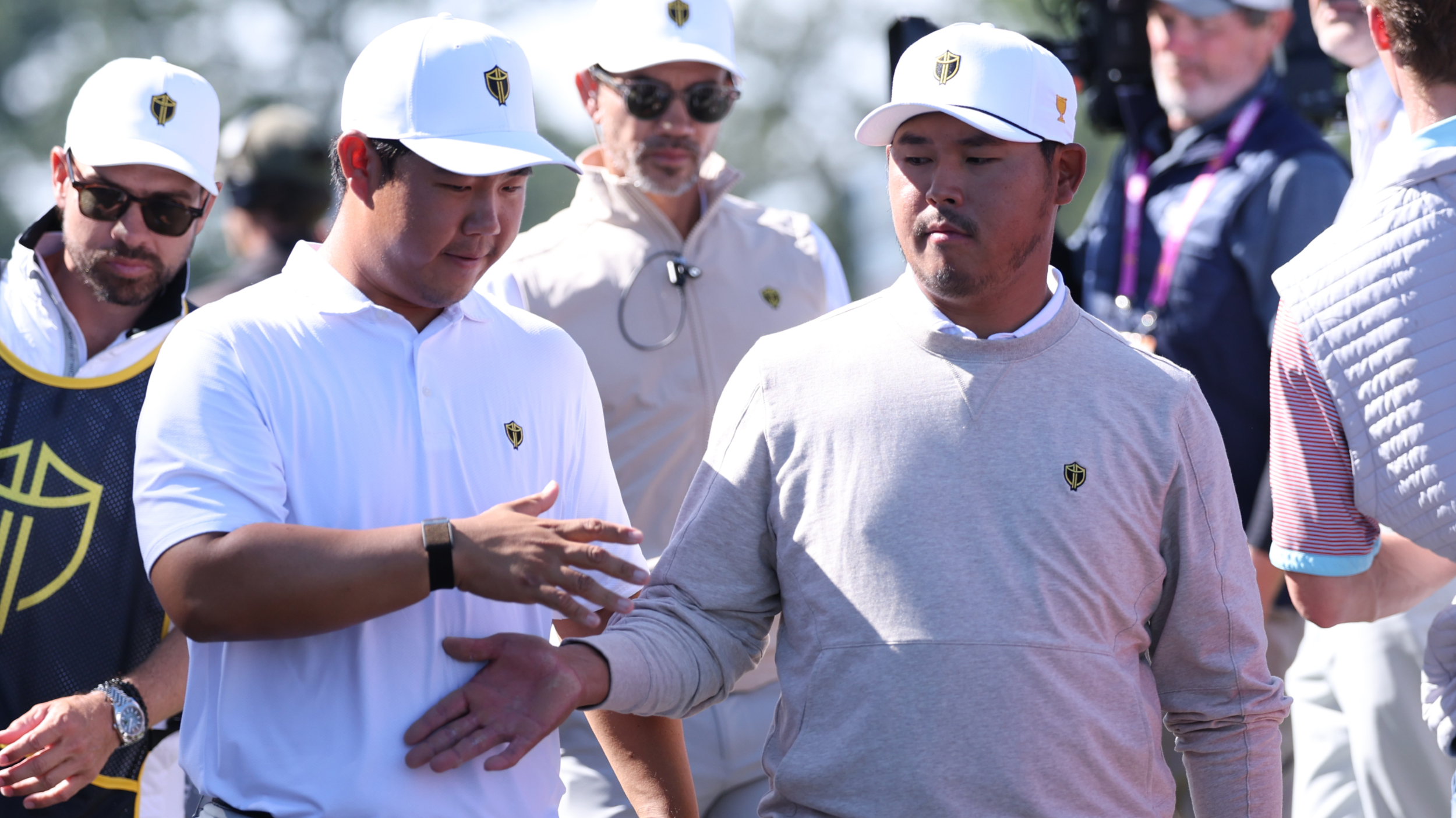 Tom Kim and Si Woo Kim at the Presidents Cup