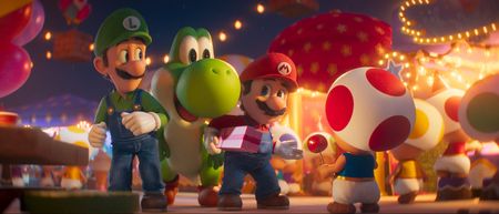 Luigi, Yoshi, Mario and Toad in Nintendo and Illumination&rsquo;s THE SUPER MARIO GALAXY MOVIE