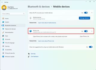 Windows 11 enable Phone Link