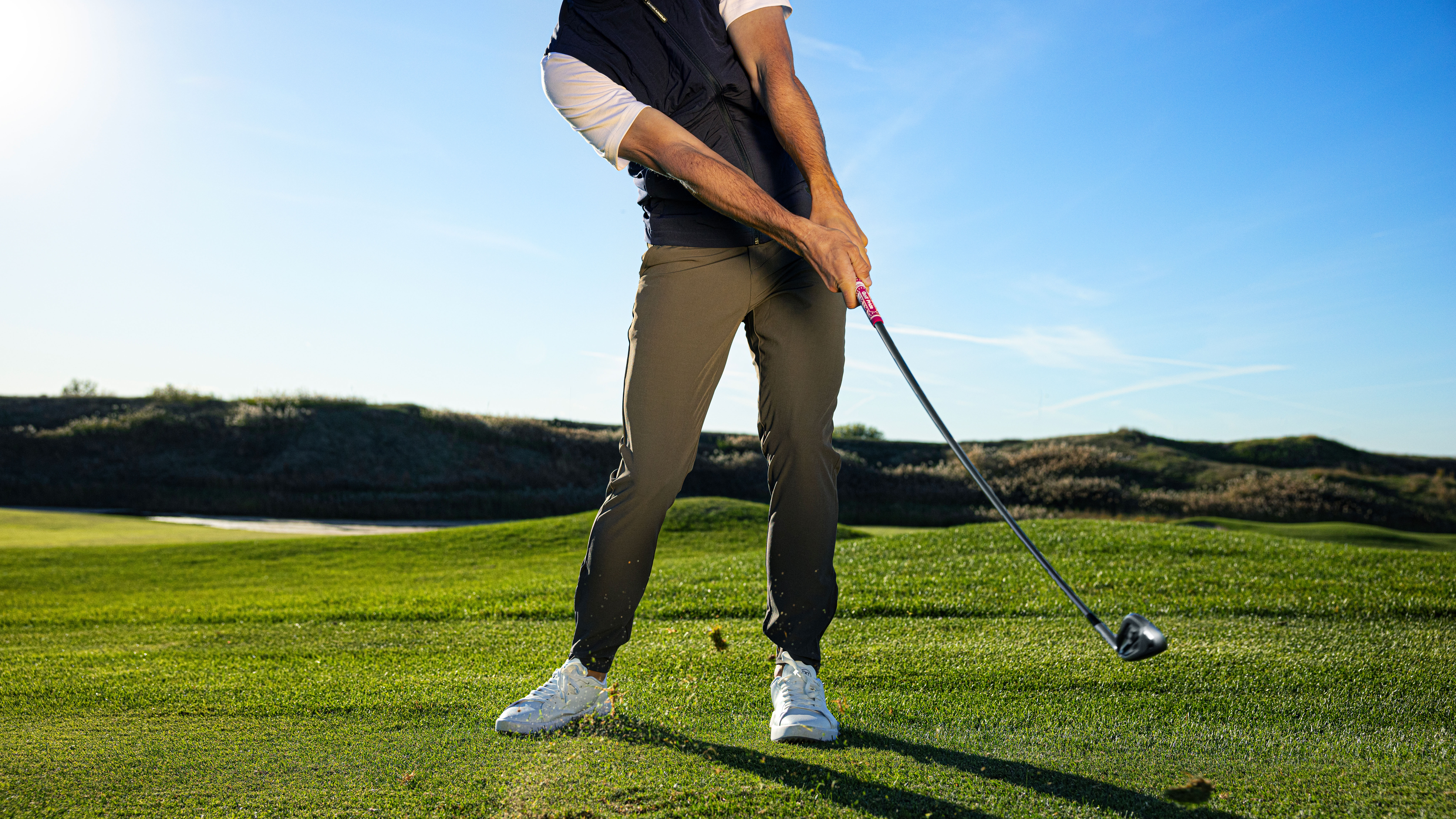 Golf swing showing increased ball speed