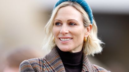 Zara Tindall attends the New Year's Day Racing Meet at Cheltenham Racecourse on January 1, 2026