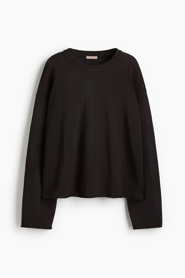 Roll-Edge Sweater