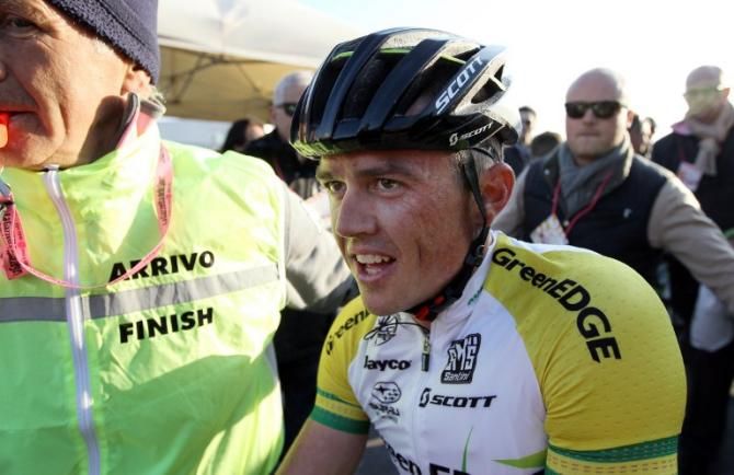 Simon Gerrans can scarcely believe he's beaten Fabian Cancellara to win Milan-San Remo.