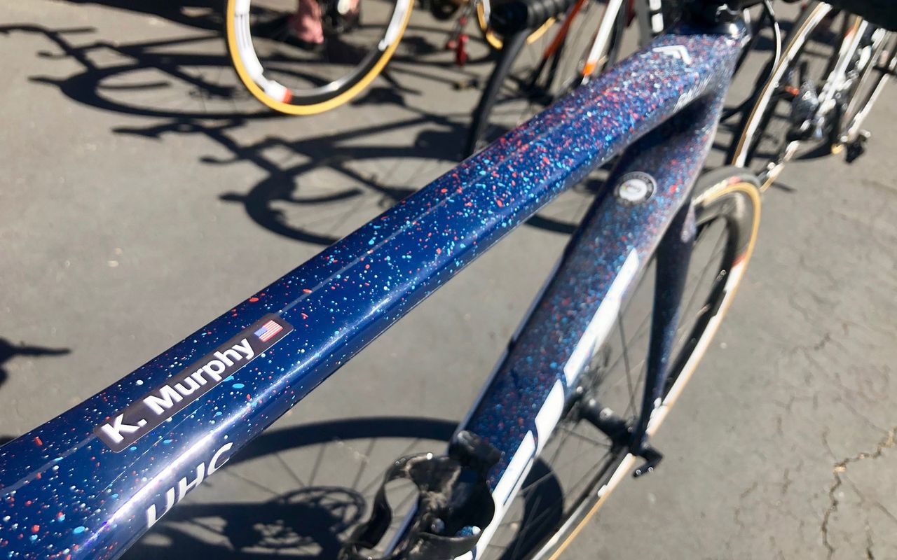 Murphy's design is a royal blue overlaid with multicoloured speckles and dubbed 'Galaxy'