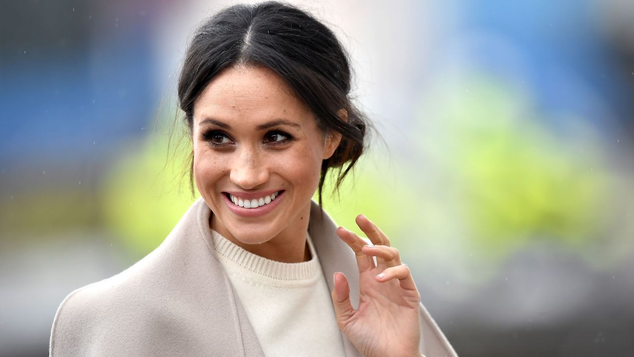 belfast, united kingdom march 23 meghan markle is seen ahead of her visit with prince harry to the iconic titanic belfast during their trip to northern ireland on march 23, 2018 in belfast, northern ireland, united kingdom photo by charles mcquillangetty images