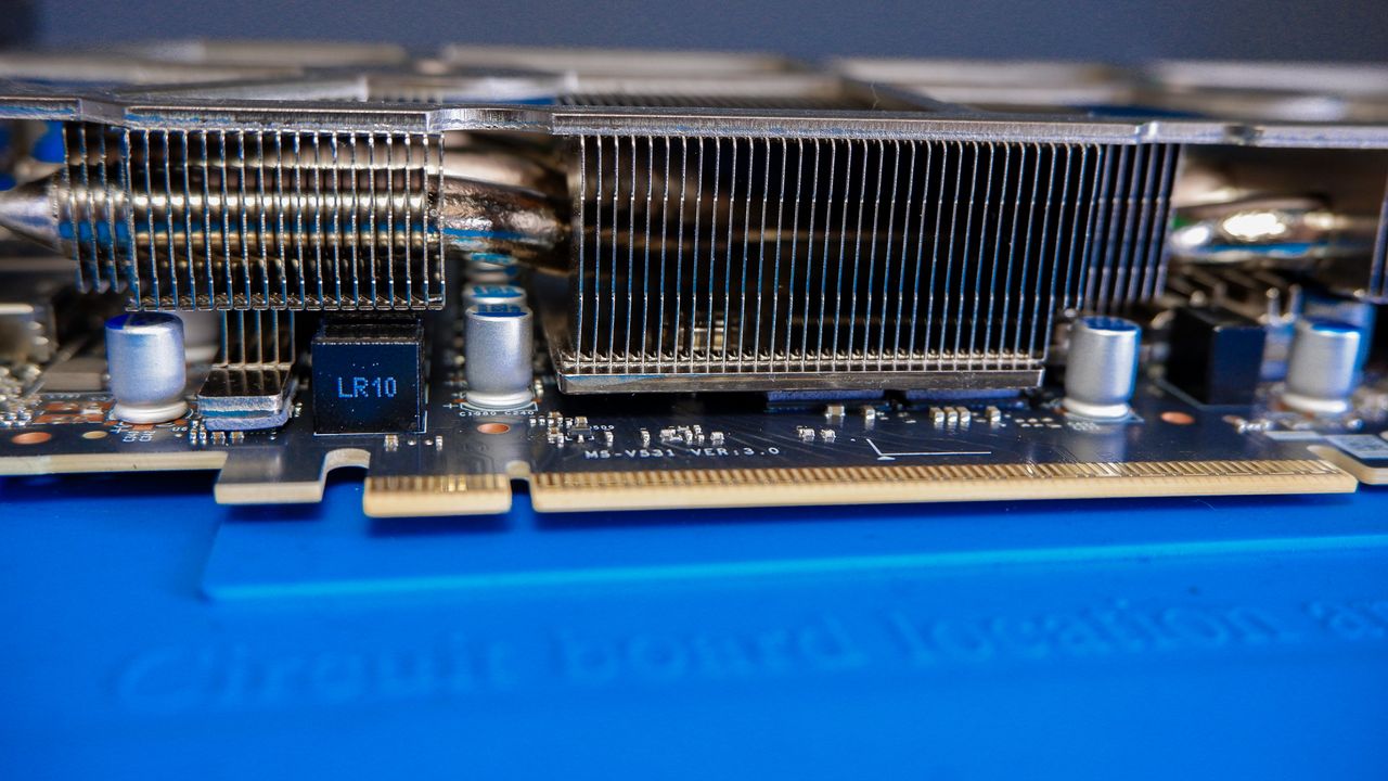 An MSI RTX 5080 in white installed in a gaming PC.