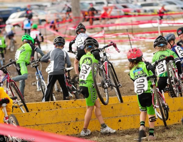 The UCI barriers were knee-high for some of the kids