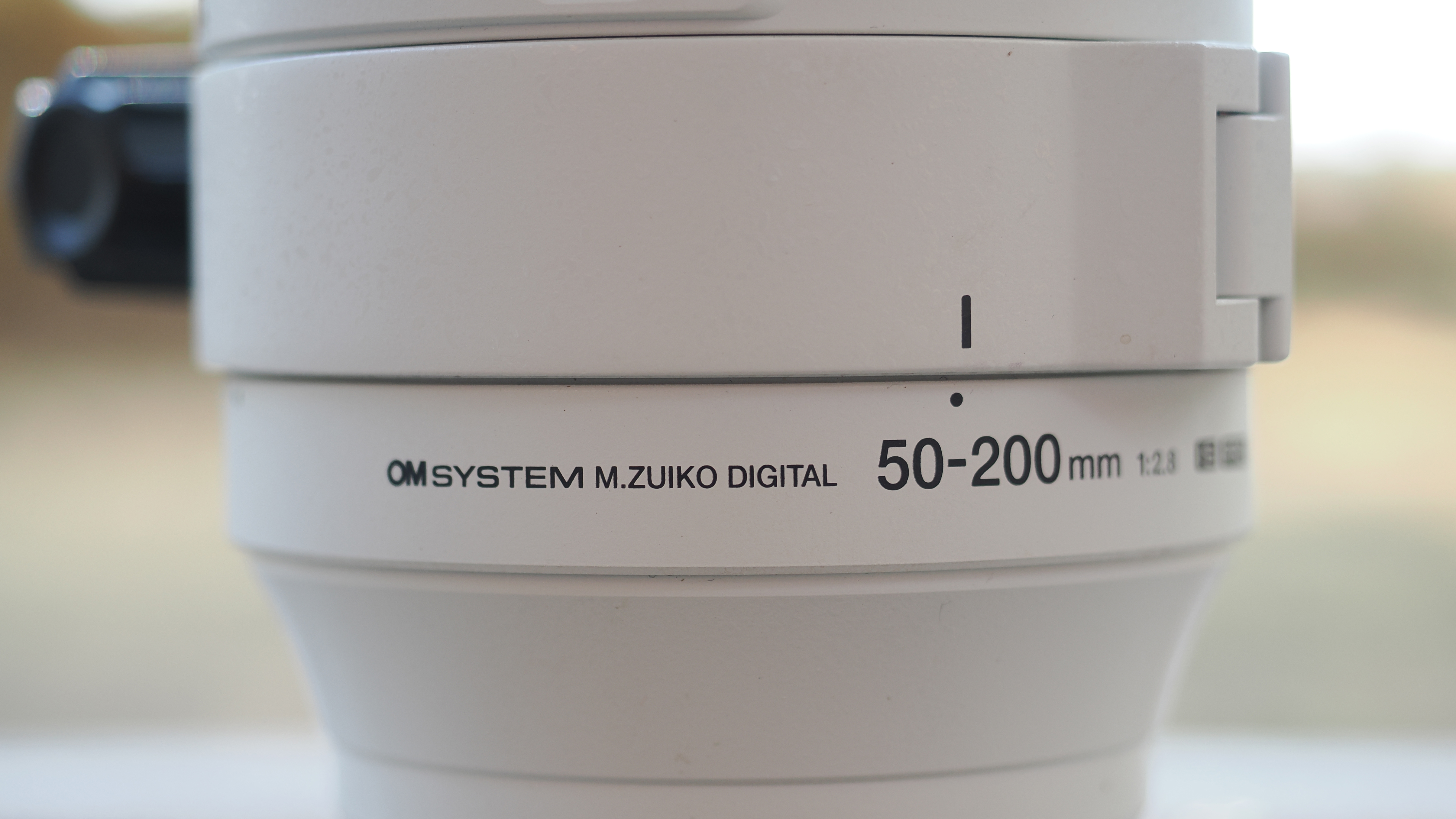 The OM System M.Zuiko 50-200mm f/2.8 IS Pro lens, mounted to the OM System OM-1 Mark II, in an outdoor setting
