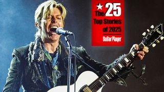 David Bowie performs on stage on the third and final day of "The Nokia Isle of Wight Festival 2004" at Seaclose Park, on June 13, 2004 in Newport, UK. The third annual rock festival takes place during the Isle of Wight Festival which runs from June 4-19. 