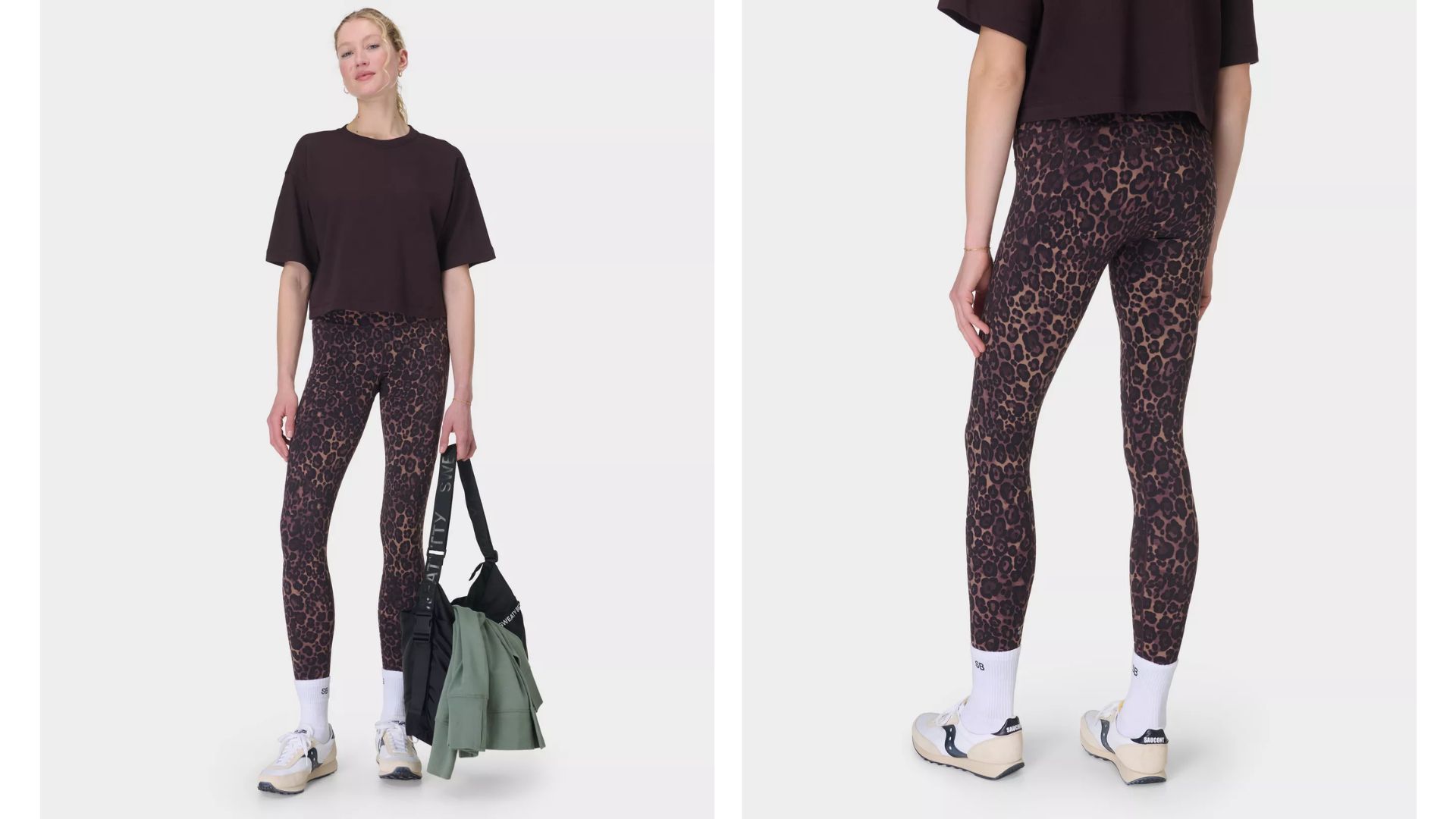 Sweaty Betty Power Leggings in leopard print