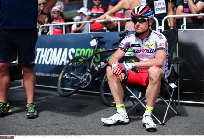 Sergey Lagutin (Katusha) chilling before the stage