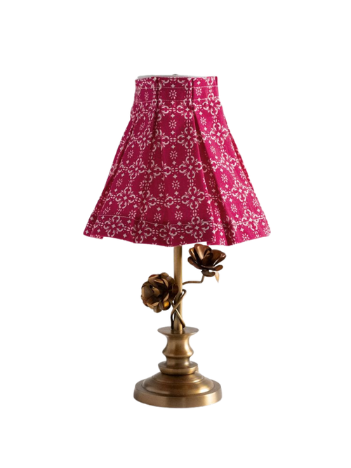 Floral Brass Table Lamp