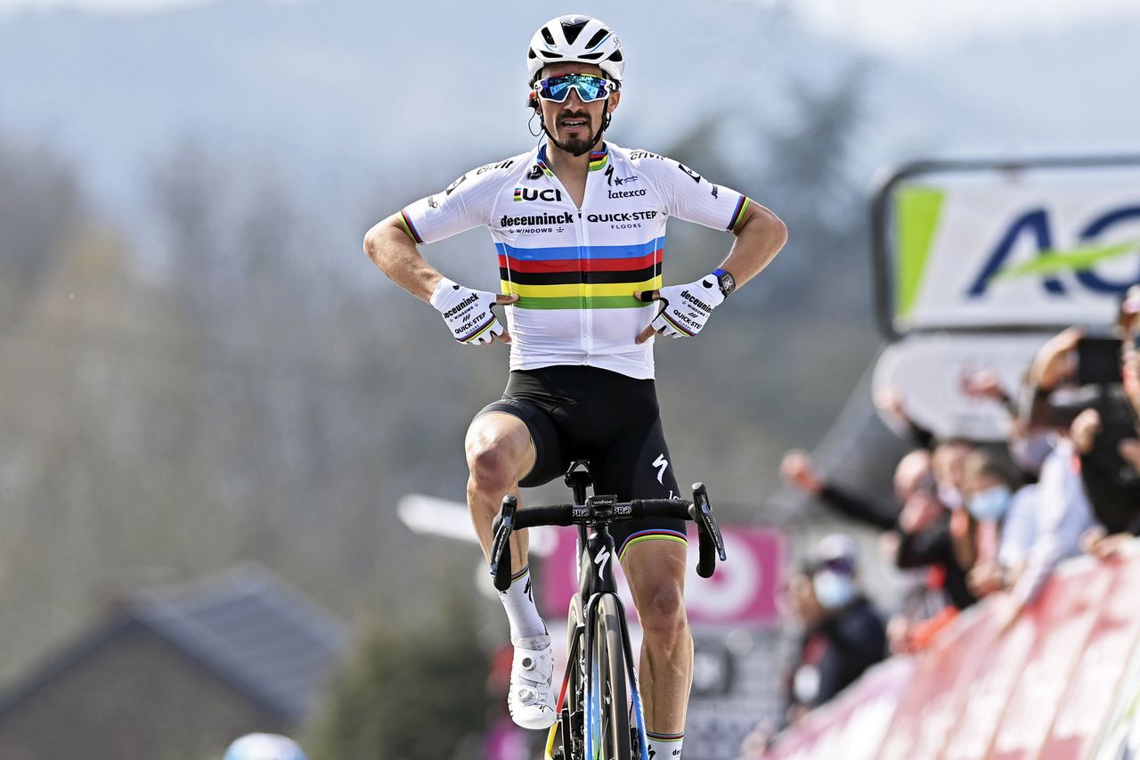 La Fleche Wallonne 2021 - 85th Edition - Charleroi - Mur de Huy 193,6 km - 21/04/2021 - Julian Alaphilippe (FRA - Deceuninck - Quick-Step) - photo Vincent Kalut/PN/BettiniPhoto&Acirc;&copy;2021