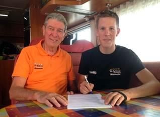 Felice Gimondi and his new TX Active Bianchi signee Alex Gehbauer