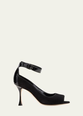 Kadirasa Suede Open-Toe Pumps